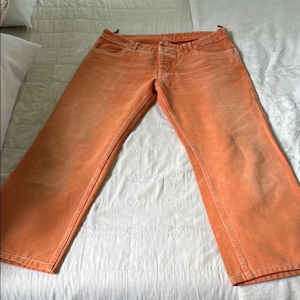 Vintage Prada Jeans in Orange.Size 50 see details for measurements…